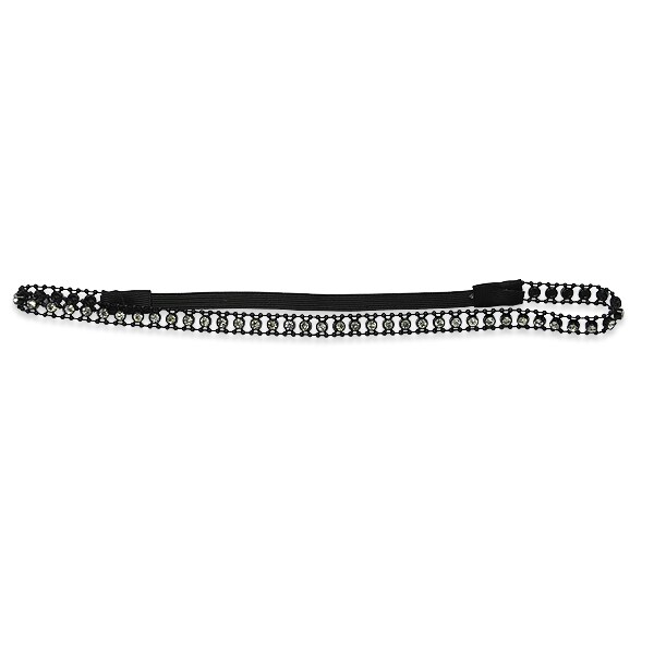 Single Row Rhinestone Stretch Headband