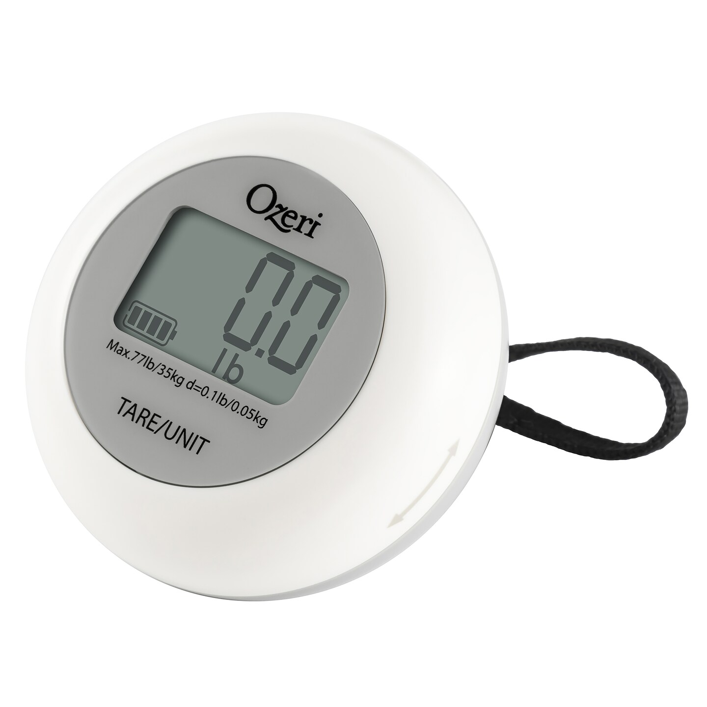 Ozeri Kinetic Kitchen And Luggage Scale Battery-Free 77 Lbs 35 Kg Twist-And-Go