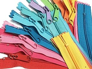 YKK Handbag Zippers #4.5 with Extra-Long Pull - Request Your Own Colors for Your YKK Zipper Assortment - Made in The USA - (25 Zippers) (14&#x22; Inches)