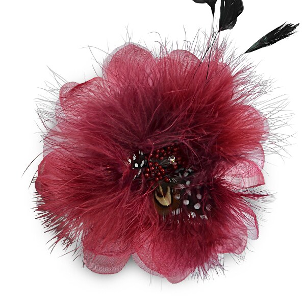 Sonia Feather Brooch and Hairclip
