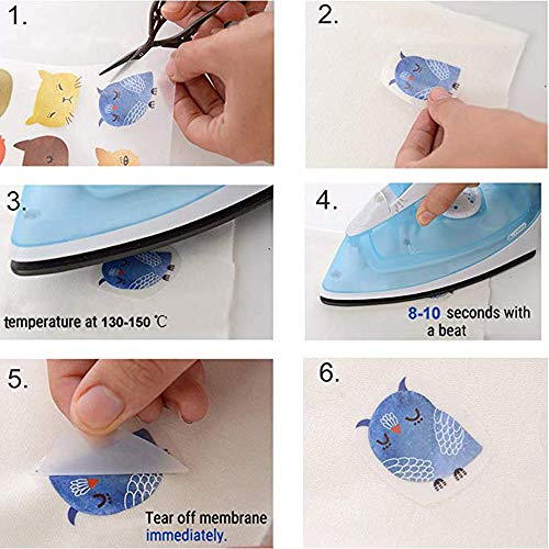 10 PCS Flower Iron on Sticker Heat Transfer Patches , Appliques Decals for T-Shirt Jeans Backpacks Jackets Dress Clothing Art Decoration Accessories