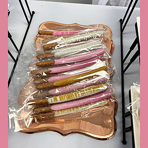 100 Pcs Resealable Cello Bags Pretzel Bags, RFWIN 2 X 10 Inches Clear Self  Sealing Cellophane Treat Bag for Easter Snack Bakery Candy Cookie