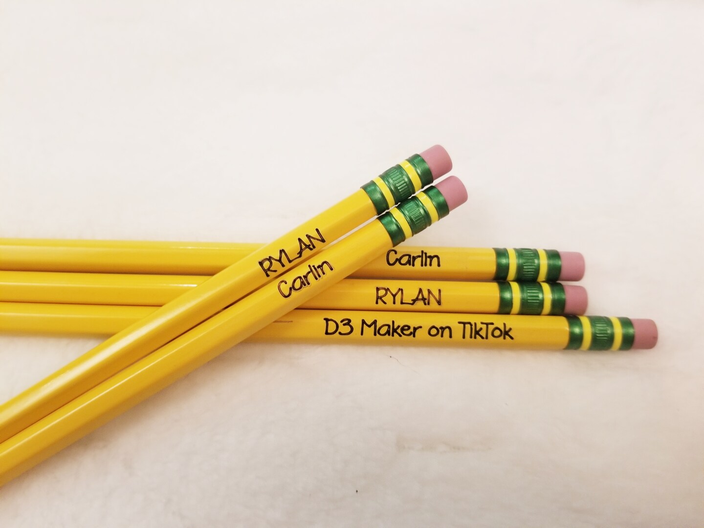 Personalized Pencils Engraved Pencils Back to School 12 Pack Pencils  Ticonderoga Pencils Student Gift 