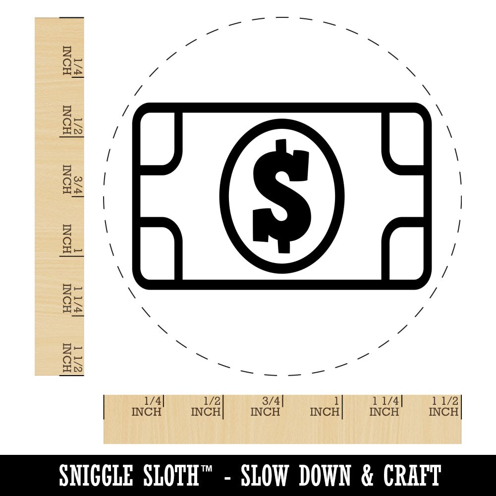 Money Cash Bills Self-Inking Rubber Stamp for Stamping Crafting Planners