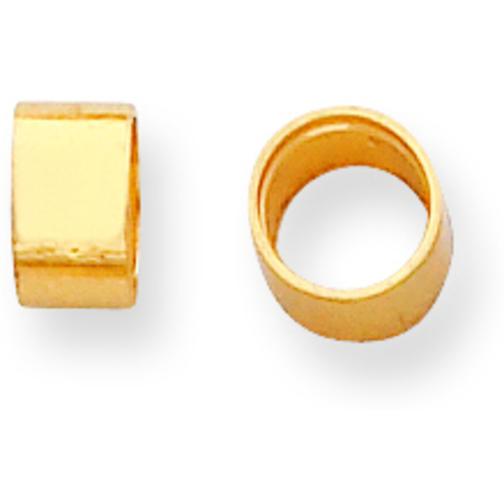 14K Gold Round Stone Seat Open Back Tube Bezel Setting (2.00 to 10.00mm)