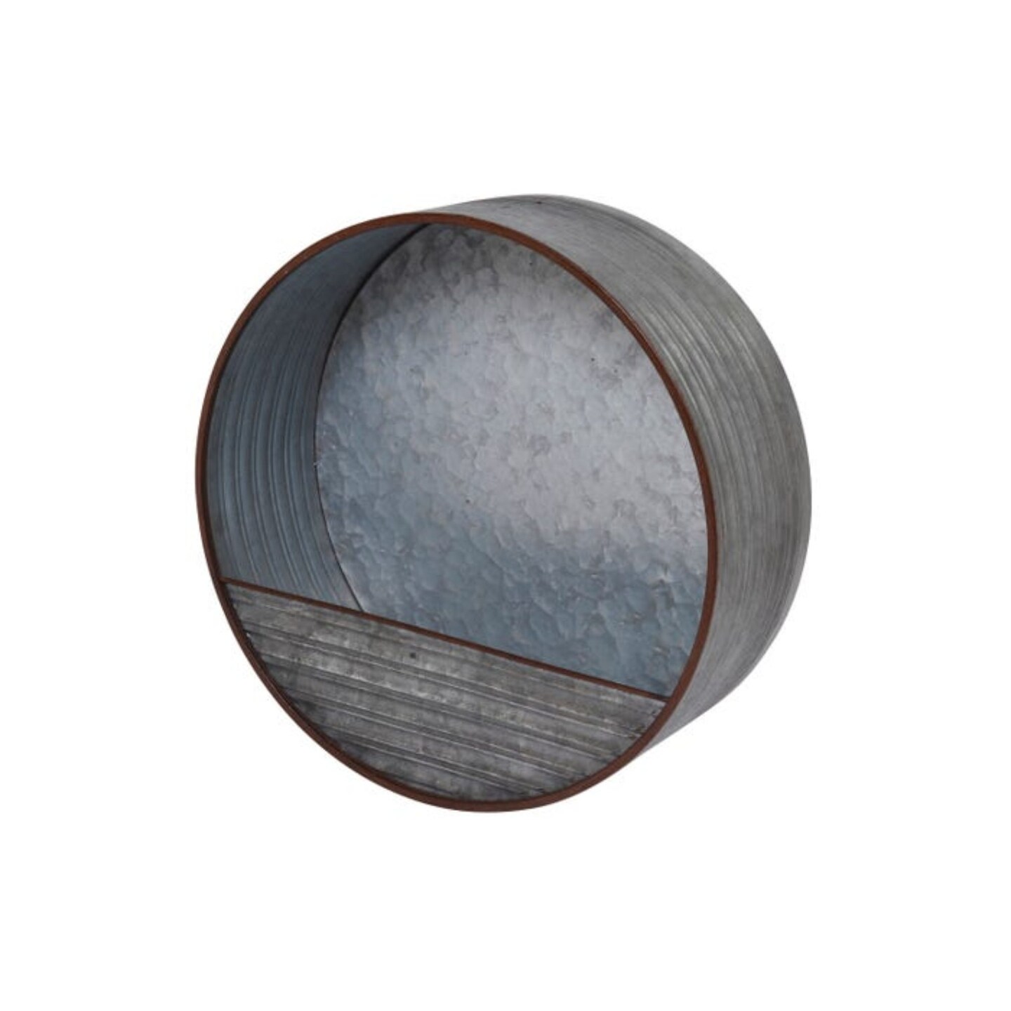 Gerson 15.7In Galvanized Wall Planter