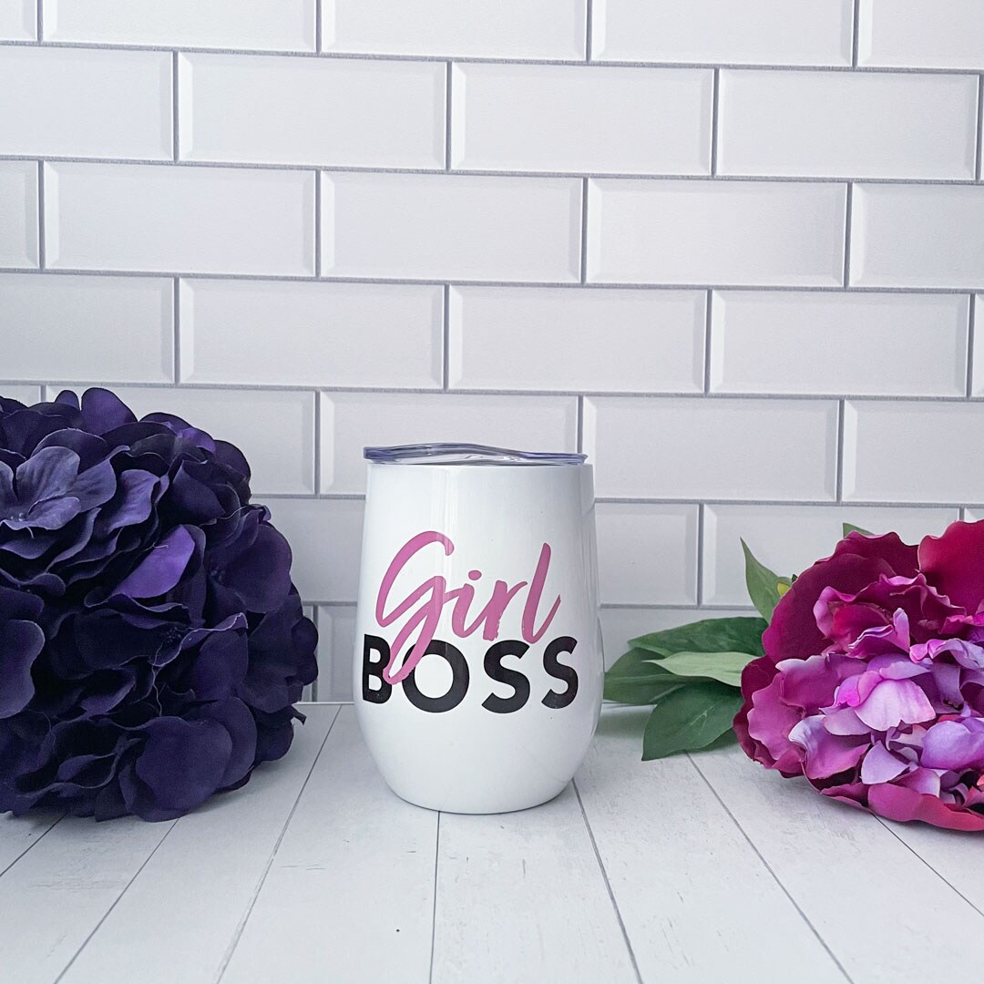 Girl Boss | Cute 11 oz Wine Tumbler