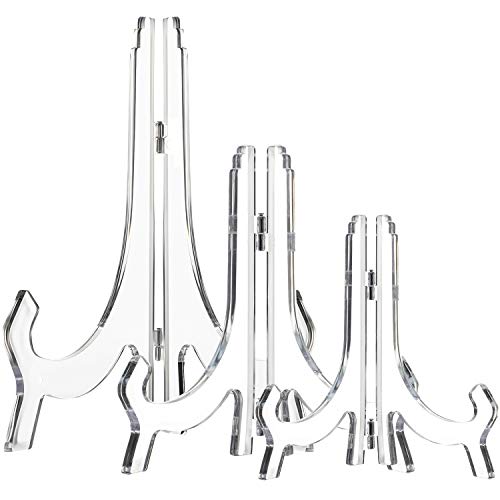 Clear Acrylic Easels Plate Stands Holders to Display Pictures or Other Items for Display Decoration