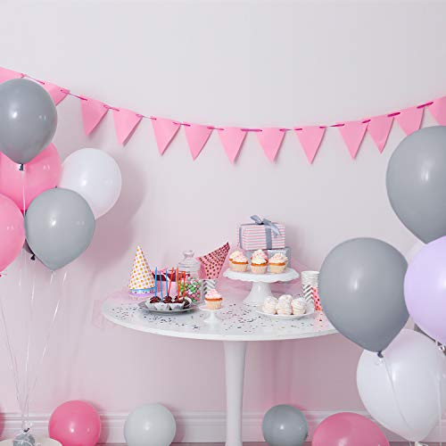 100 Pack 12 Inch Gray Balloons - Latex Balloons for Weddings, Birthday Parties, Bridal Showers, and Party Decorations