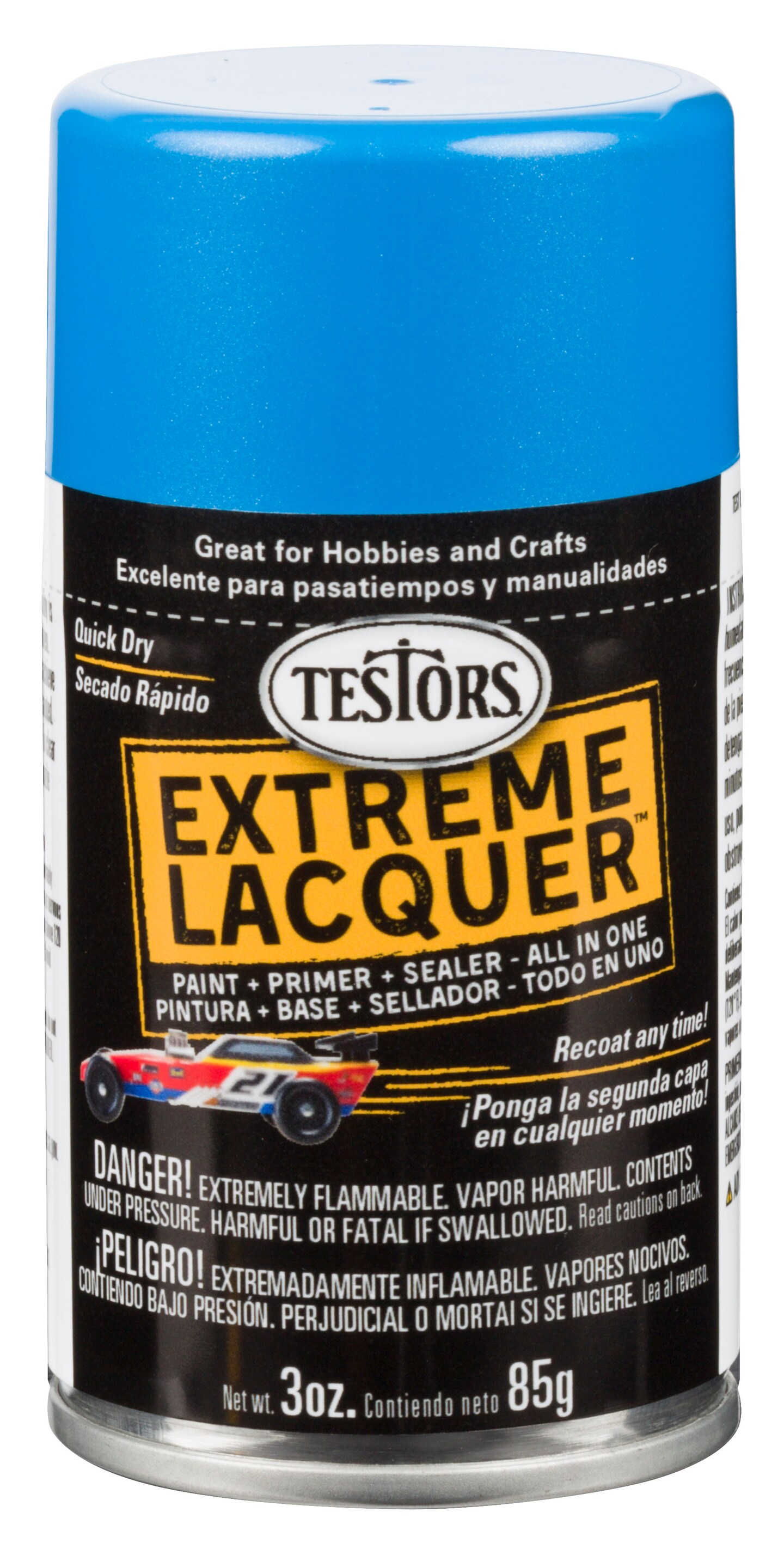 Testors One Coat Lacquer Paint, 3 oz. Spray Can, Icy Blue