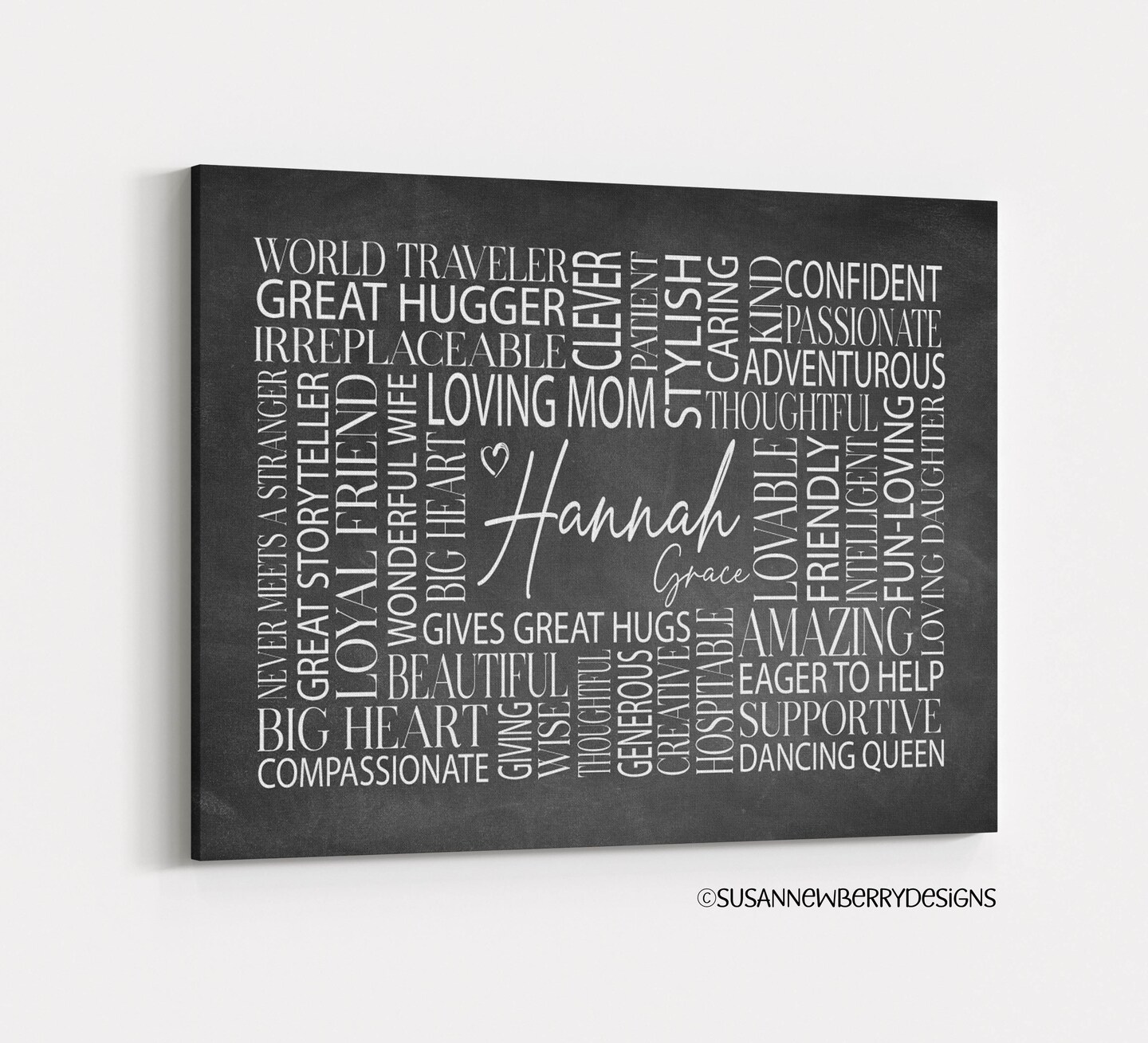 Custom Word Cloud Canvas II - Anniversary, Birthday, Mother's Day Gift product 2