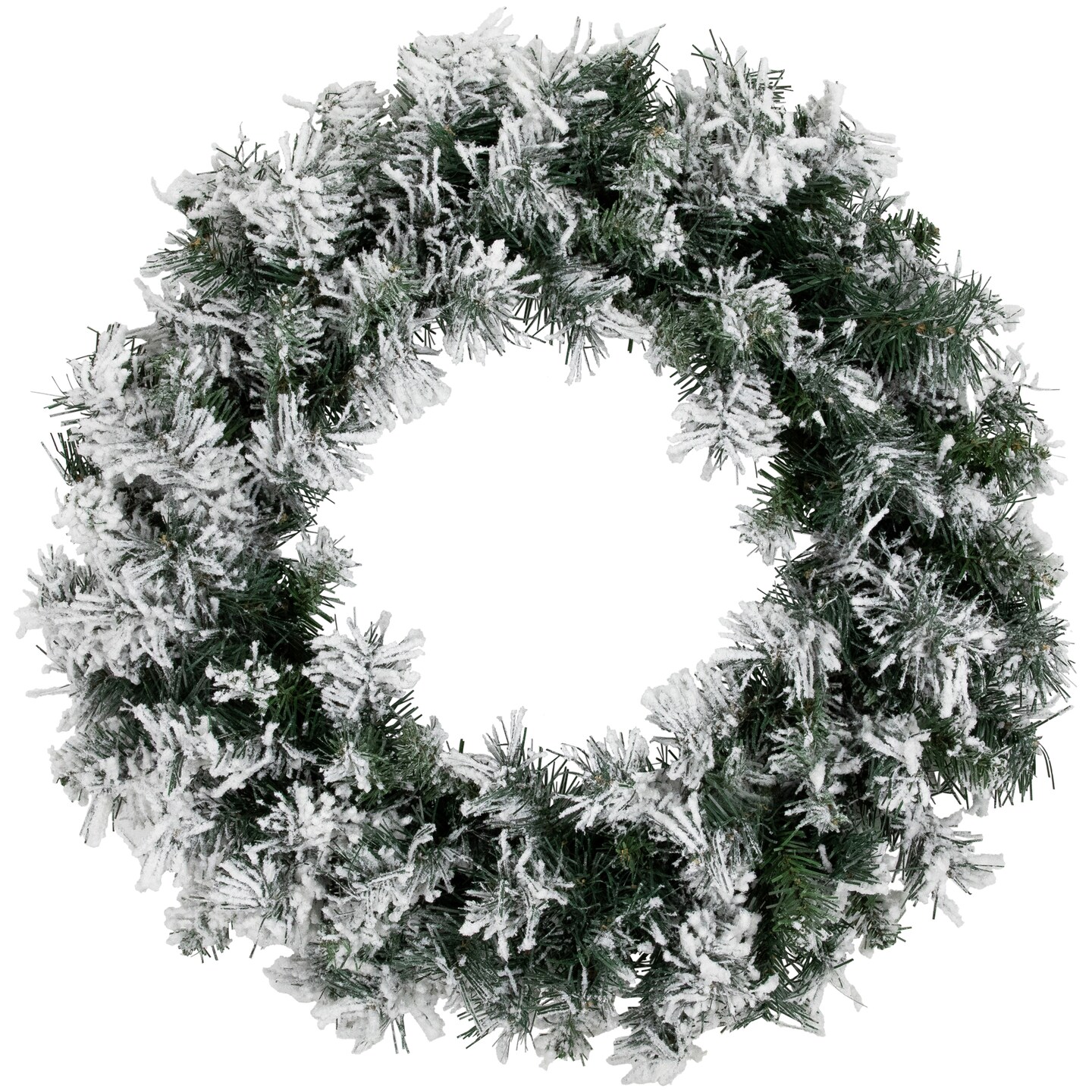 Northlight Flocked Pine Artificial Christmas Wreath - 24" - Unlit