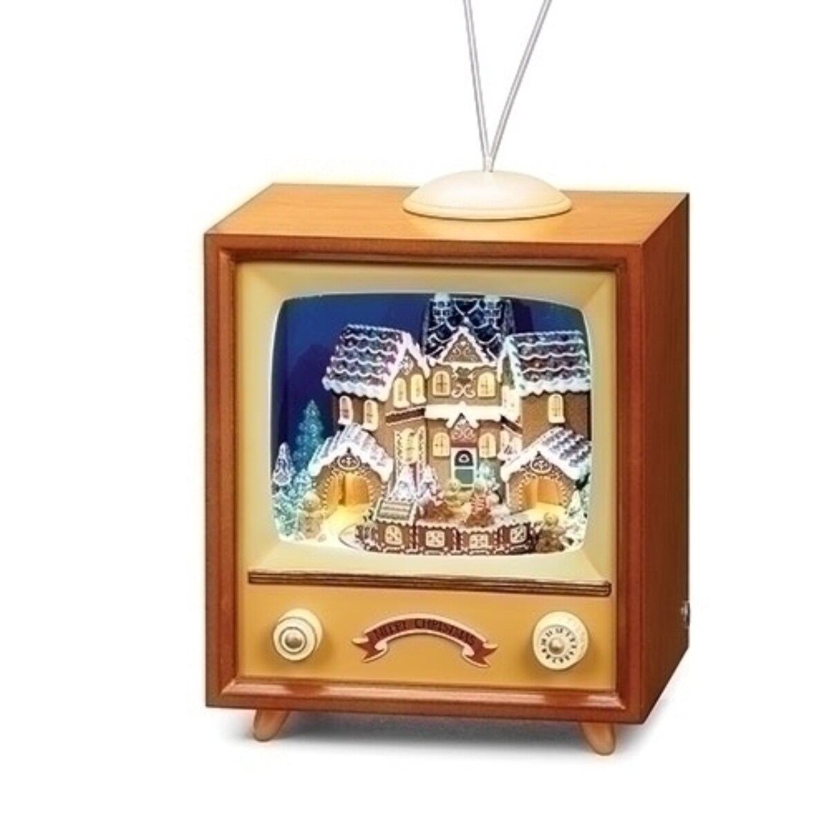 Roman 10&#x22; LED Lighted Musical Gingerbread House TV Christmas Tabletop Decoration