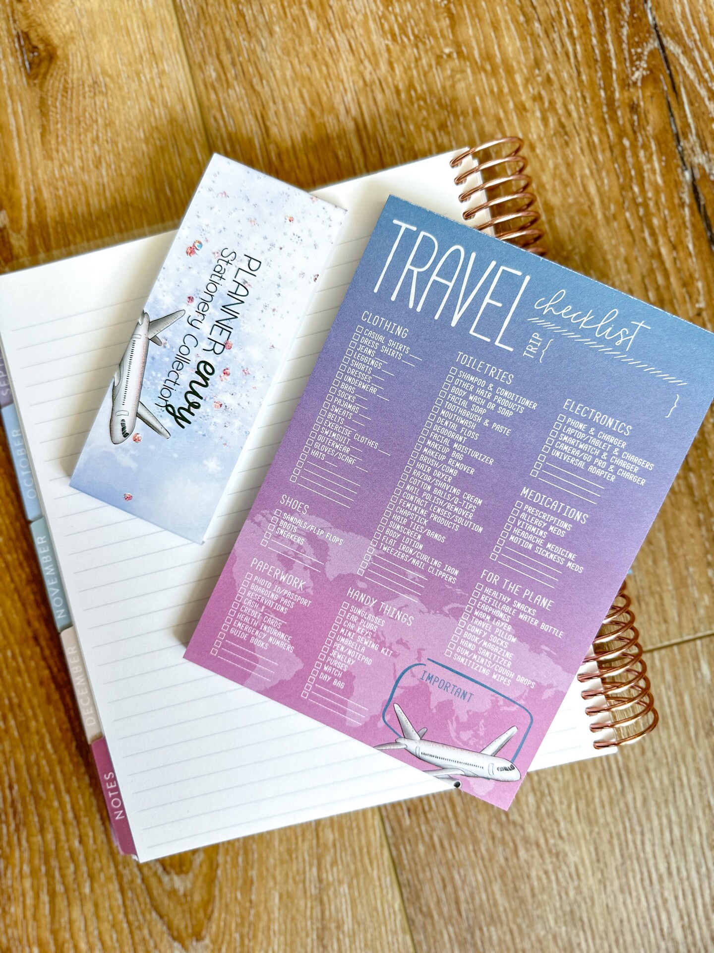 Travel Essentials Checklist Things to Pack Notepad - 5x7 Inches (*Notepad Only*) (NPE002)