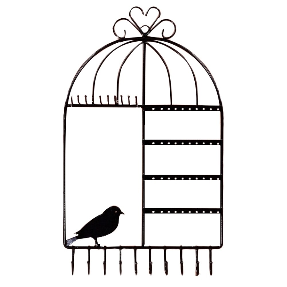 Generic Birdcage Shape Jewelry Stand Rack Earrings Necklaces Organizer Display Holder