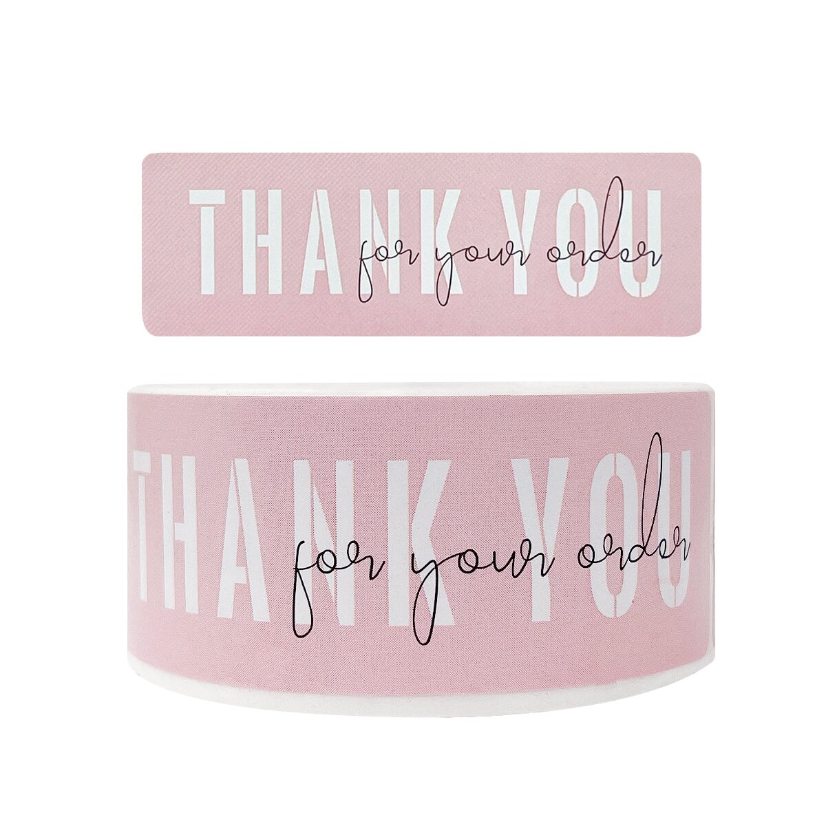 Wrapables 3&#x22; x 1&#x22; Small Business Thank You Stickers Roll, Sealing Stickers and Labels for Boxes, Envelopes, Bags, Packages