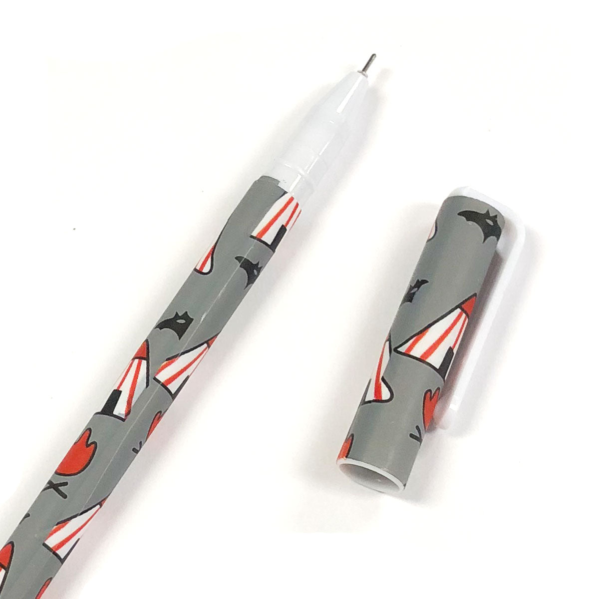 Wrapables Cute Novelty Gel Ink Pens, 0.5mm Fine Point (Set of 10) for School, Office, Stationery, Cartoon Animal Black Ink