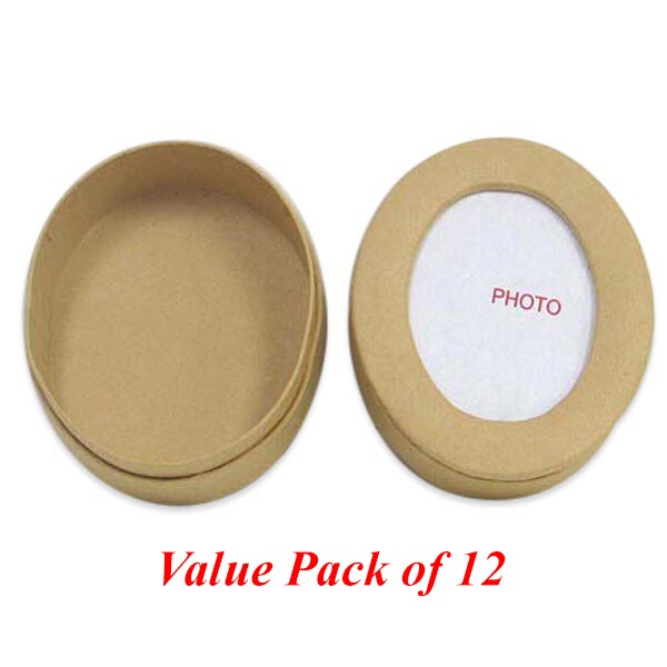 Value Pack of 12 Oval Photo Box - Small