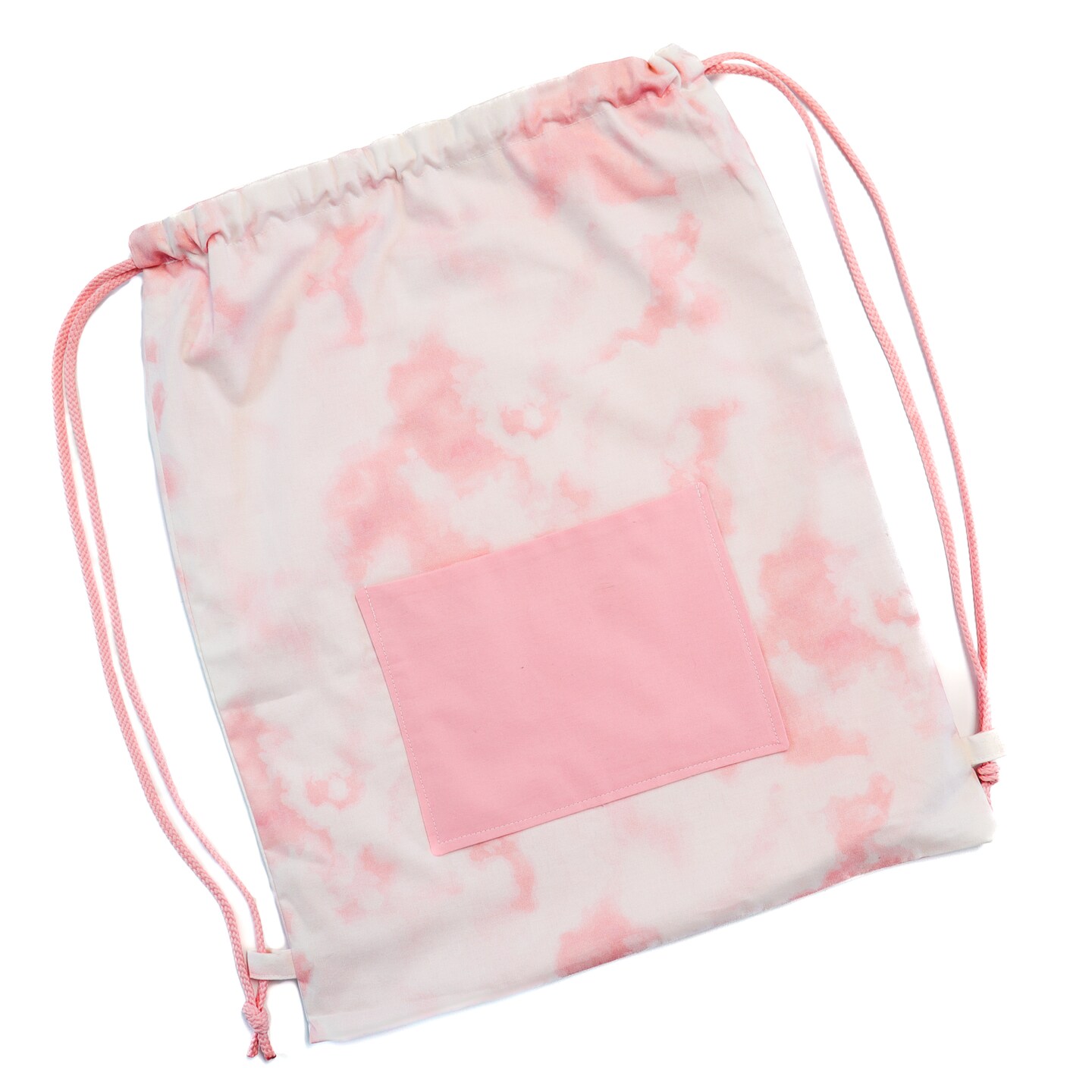 Drawstring Backpack Sewing Kit Pink Tie Dye Beginner Sewing