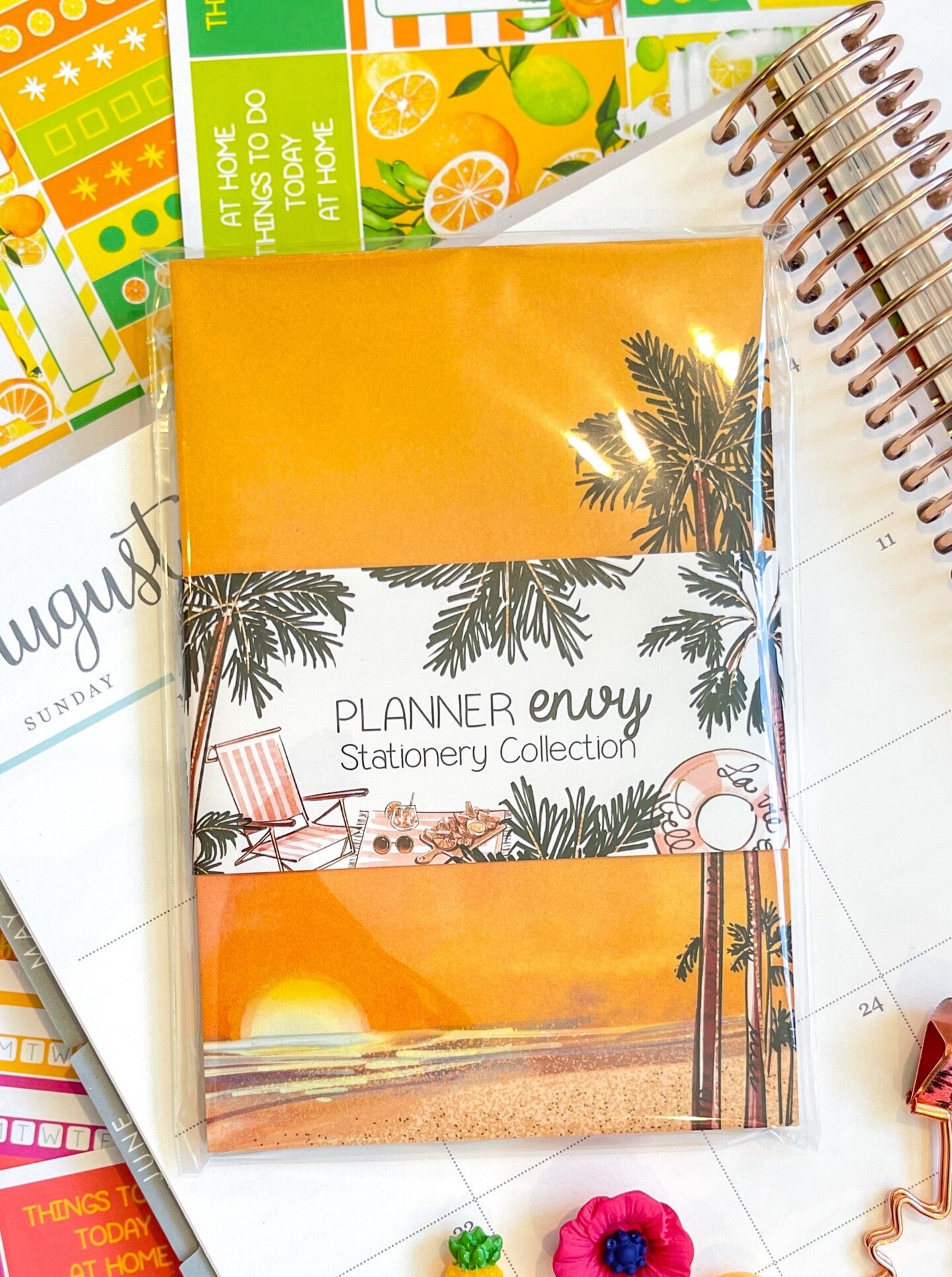 Tropical Beach Vacation Travel Sunset Notepad - 4x6 Inches (*Notepad Only*) (NPE008)