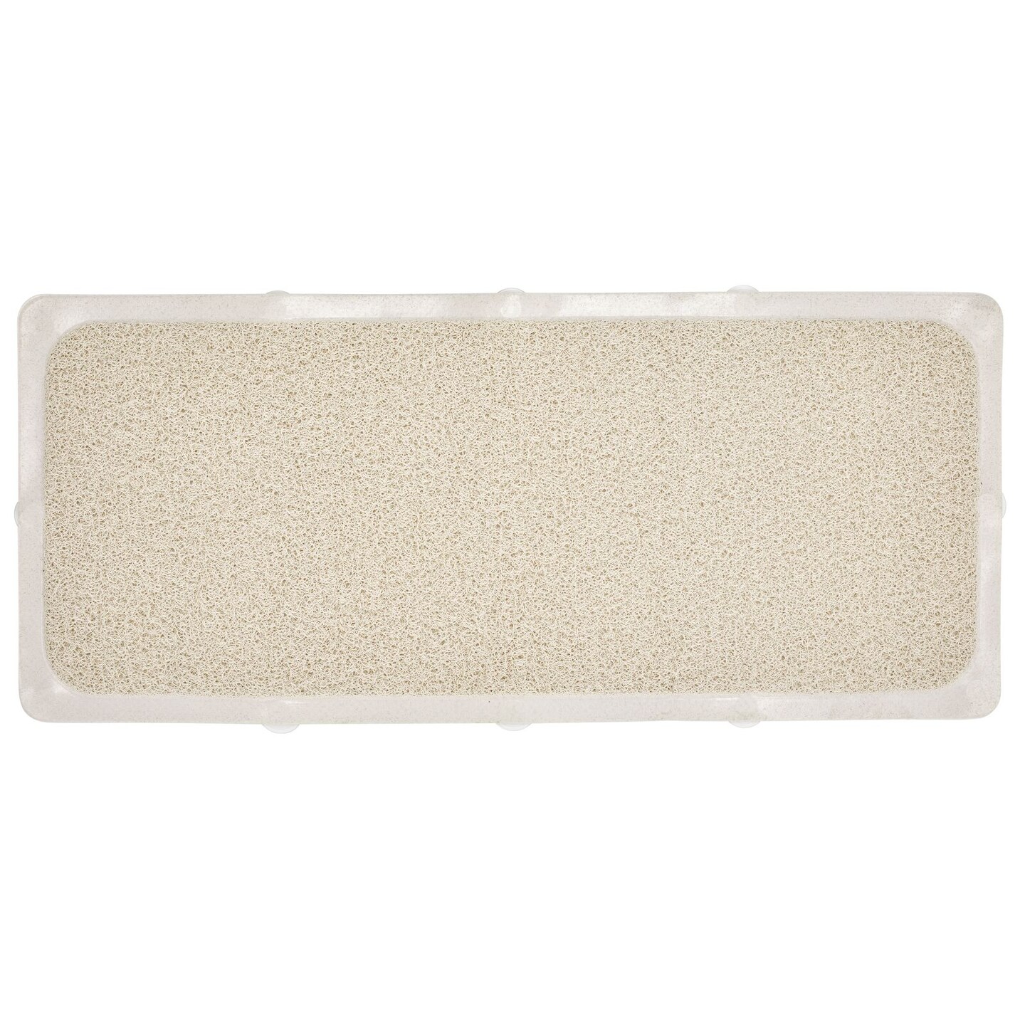 Mdesign Plastic Loofah Cushioned Suction Bath Mat For Shower Or