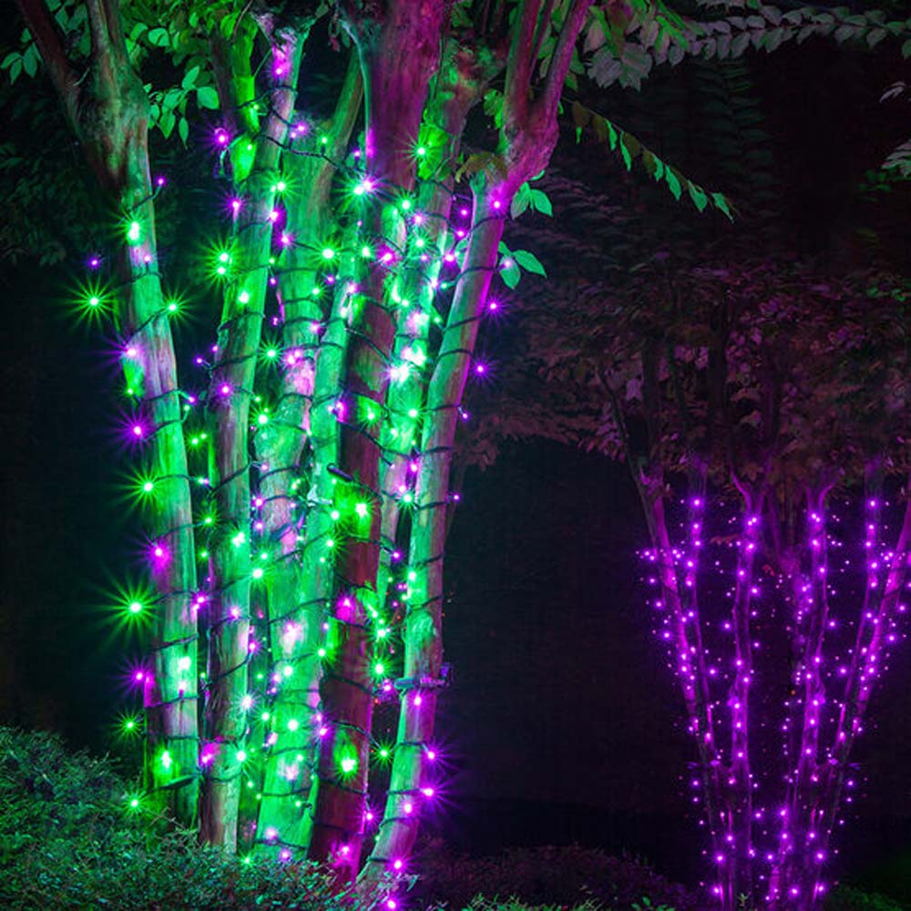 70 Green 5mm LED Christmas Lights, Green Wire, 4&#x22; Spacing