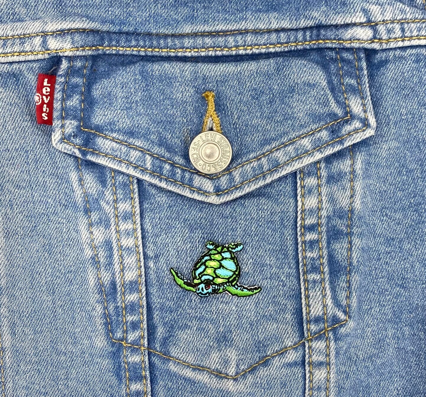 Sea Turtle, Miniature Patches, Embroidered, Iron on Patch