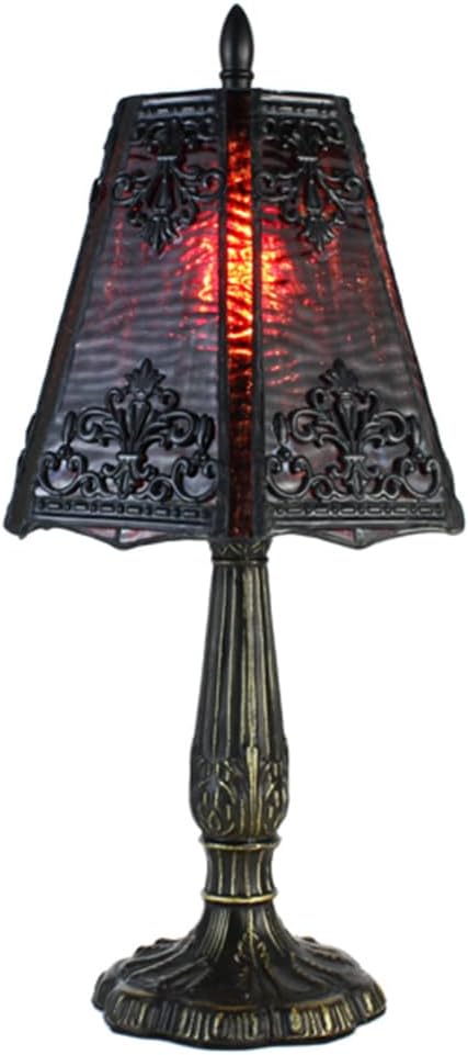 Gothic Boudoir Tiffany Stained Glass Shade & Lamp Base - Perfect for a Living Room, Bedroom, Office, & More