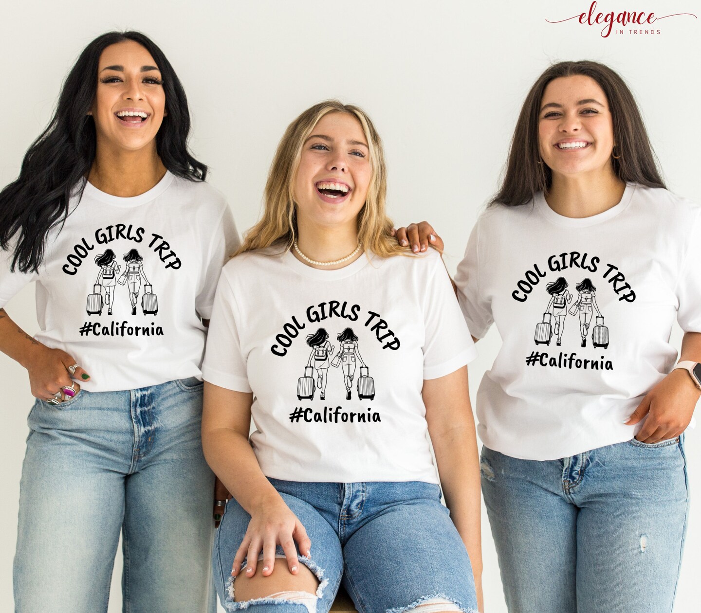 Custom City Name Girls Trip Vacation Shirts Gift For Besties Cool Girls Trip Tshirt Girls Trip 2024 Vacay Mode EITV1001 MakerPlace by Michaels