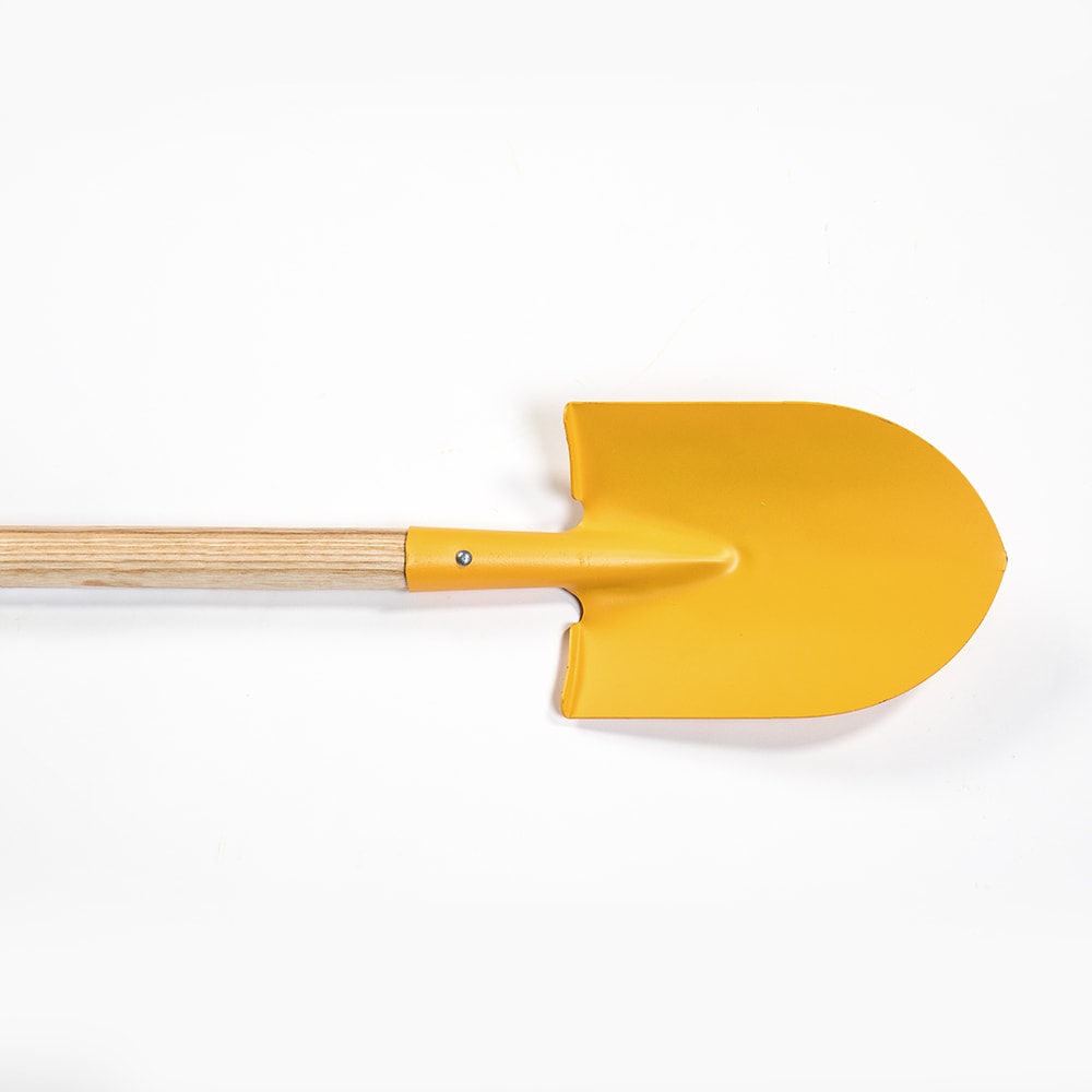 True Temper Real Shovel for Kids Tempered Carbon Steel USA Made 43&#x22; Long Yellow