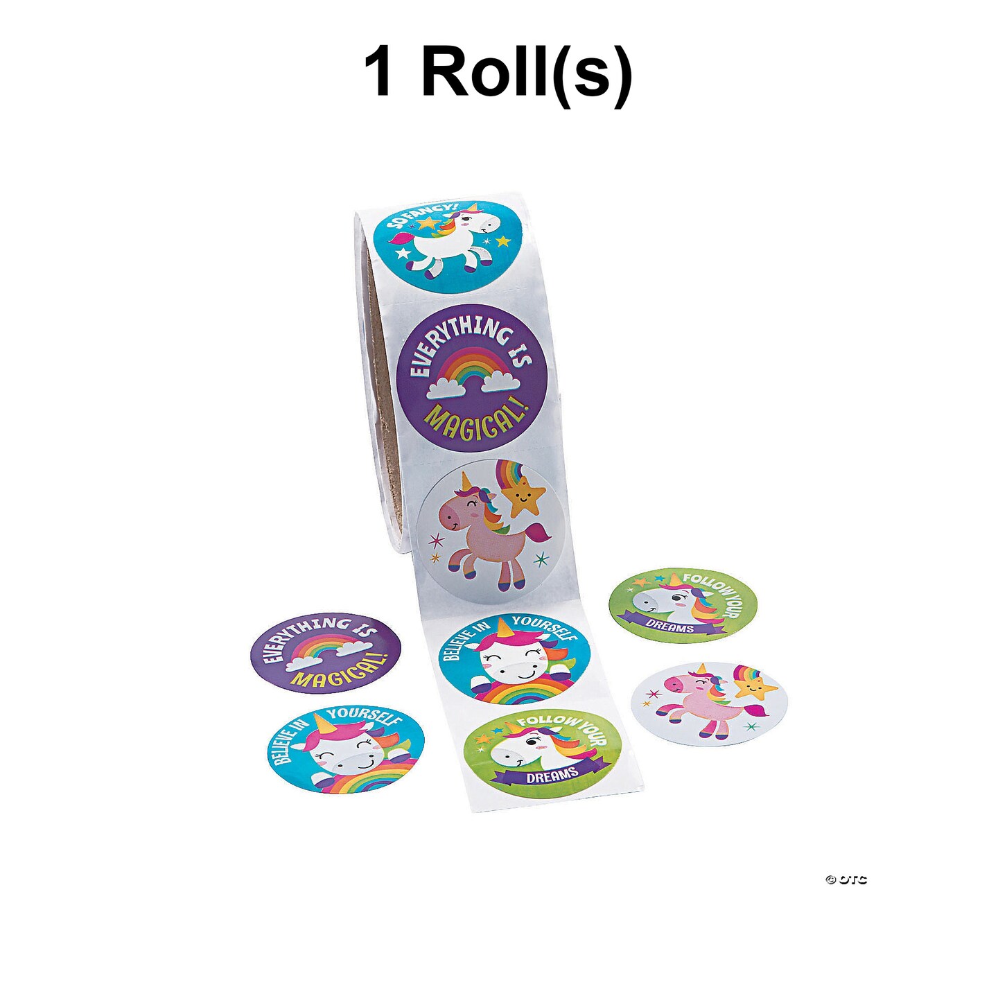 Unicorn Sticker Roll - 100 Pc.