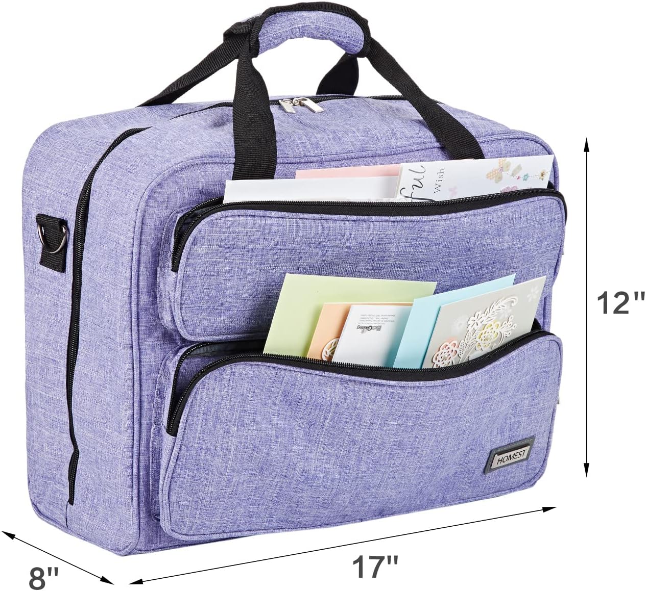 Sewing Machine Carrying Case, Universal Tote Bag with Shoulder Strap Compatible with Most Standard Singer, Brother, Janome, Purple (Patent Design)