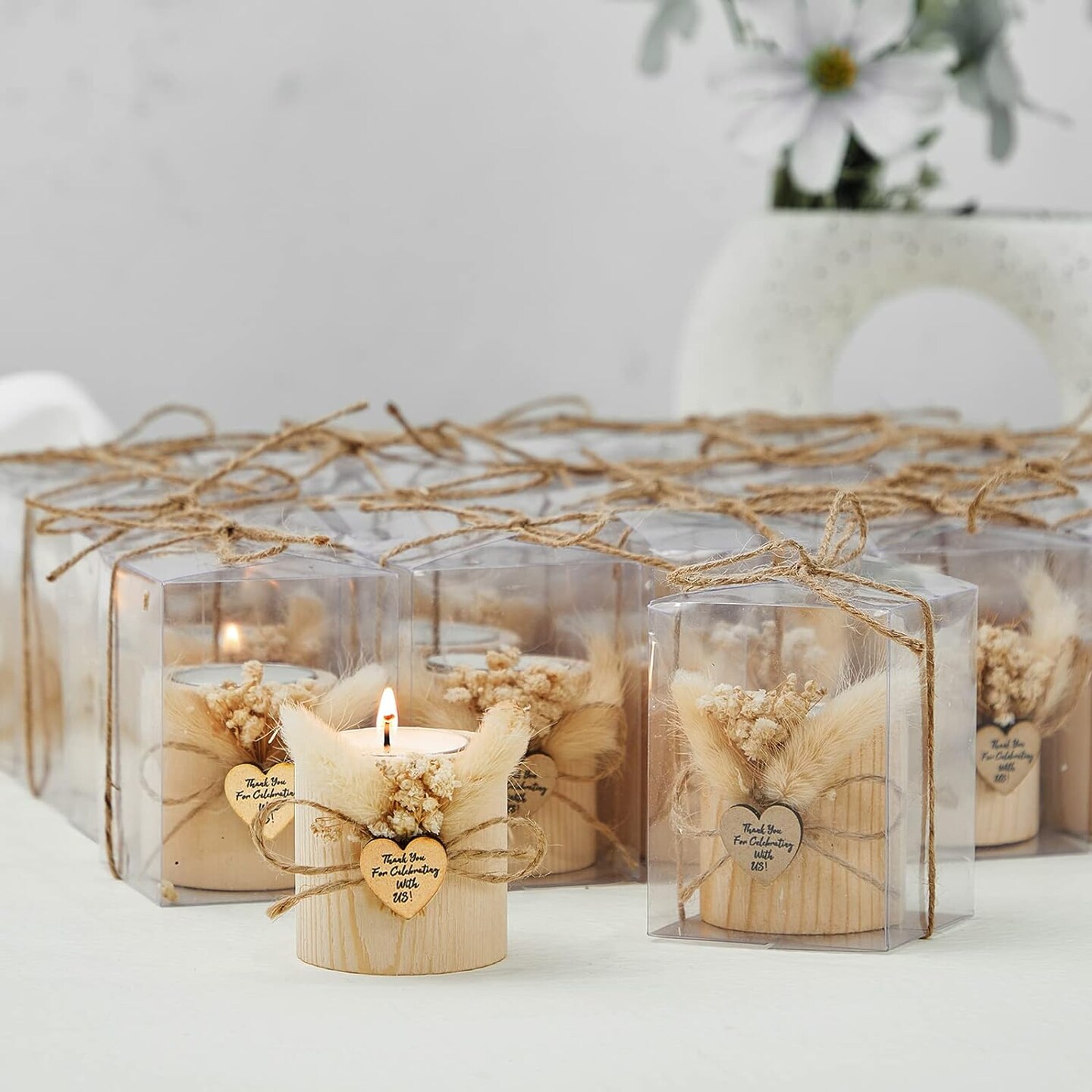 50-Pieces Rustic Wedding Candle Holders