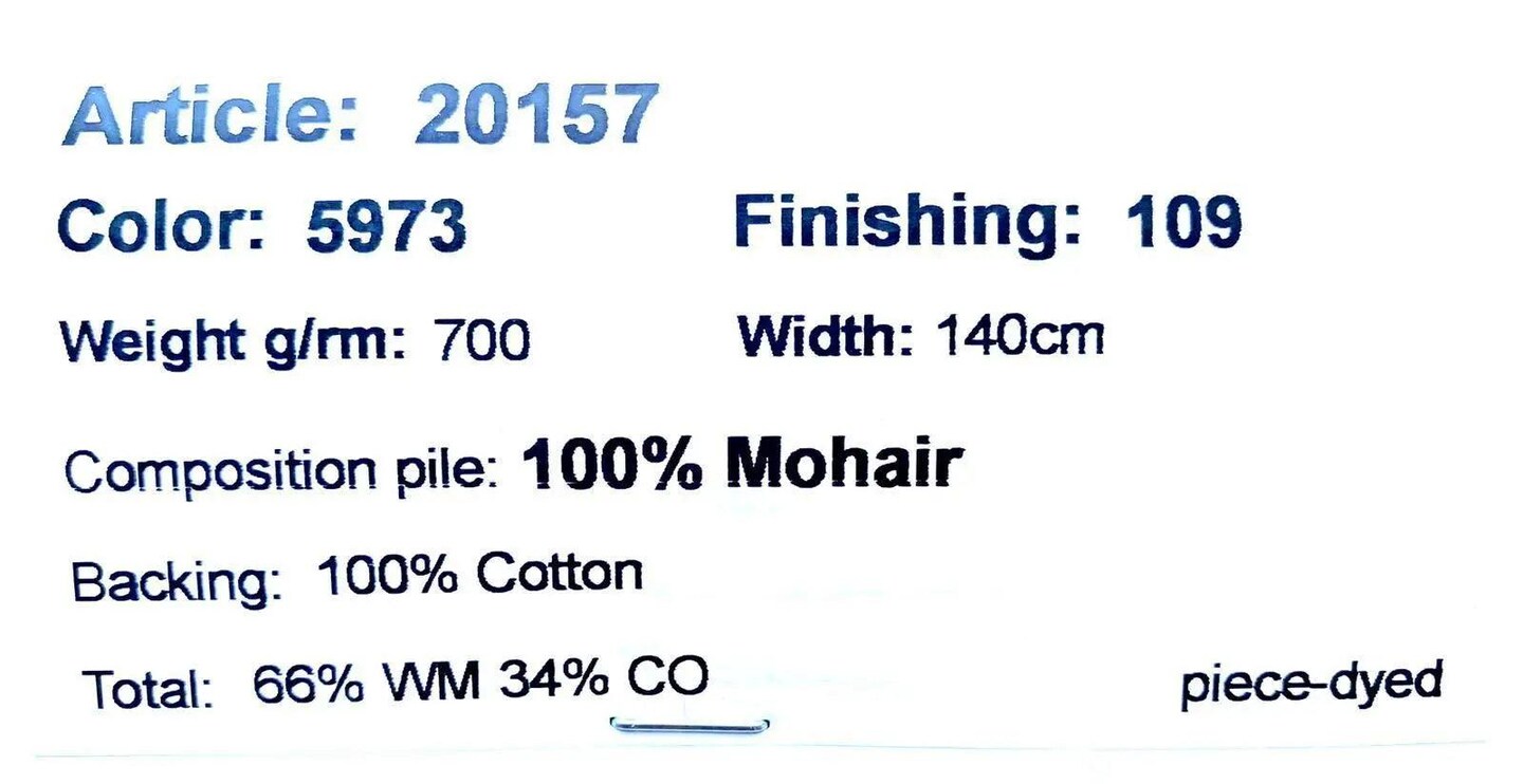 Steiff Schulte German 100% Mohair Fur Fabric for Teddy Bears DIY Backing 100% Cotton (13.75 x 19.7 inch 5973 Beige Curly)