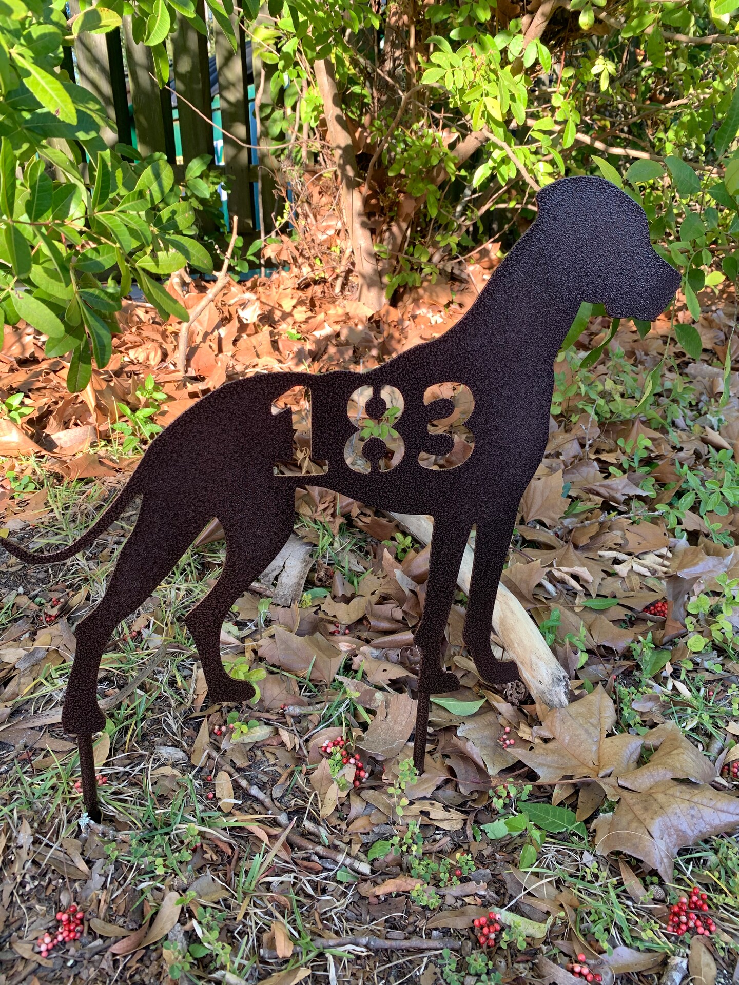 Metal Great Dane Sign, Personalized House Number or any Text