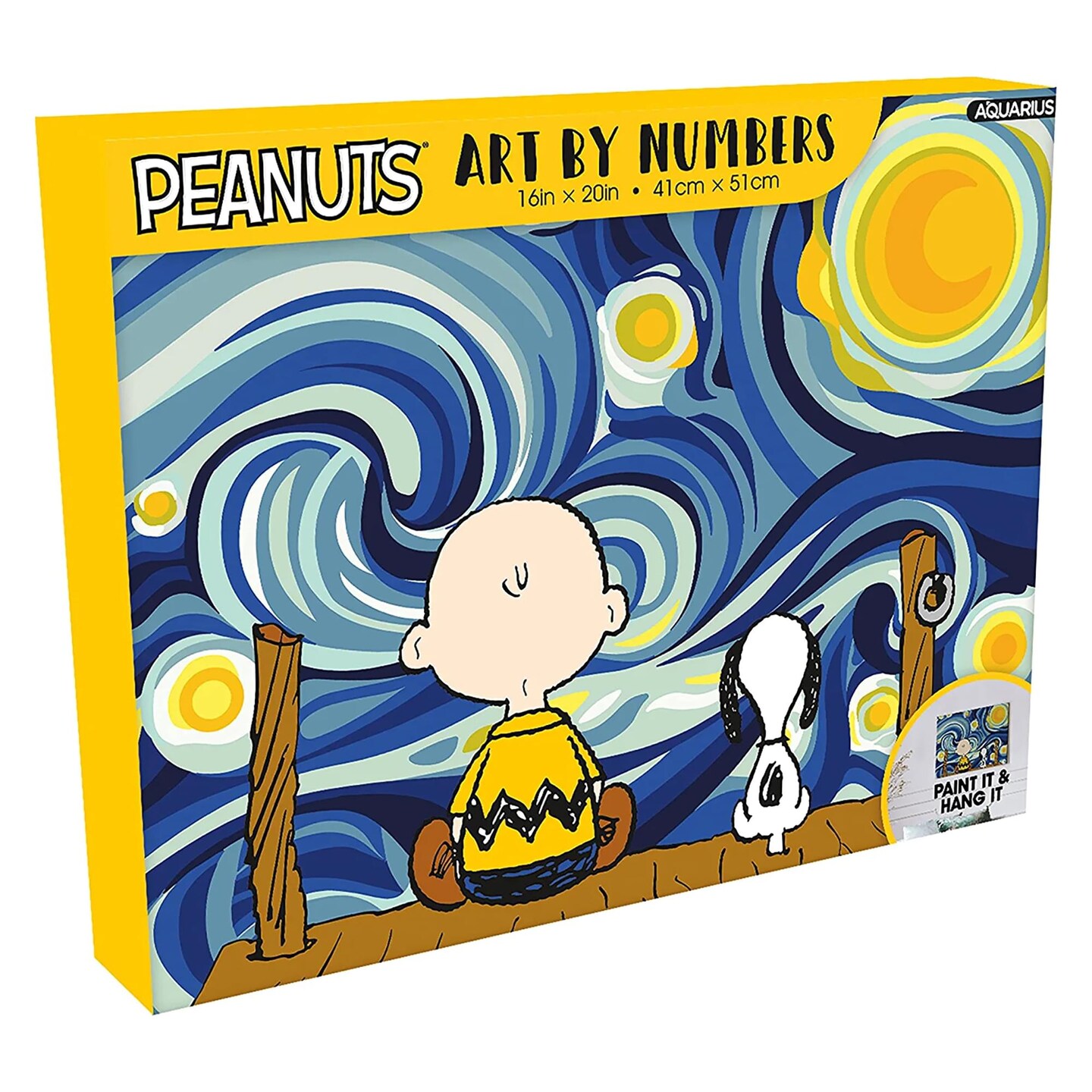 Peanuts starry night art by numbers craft kit michaels
