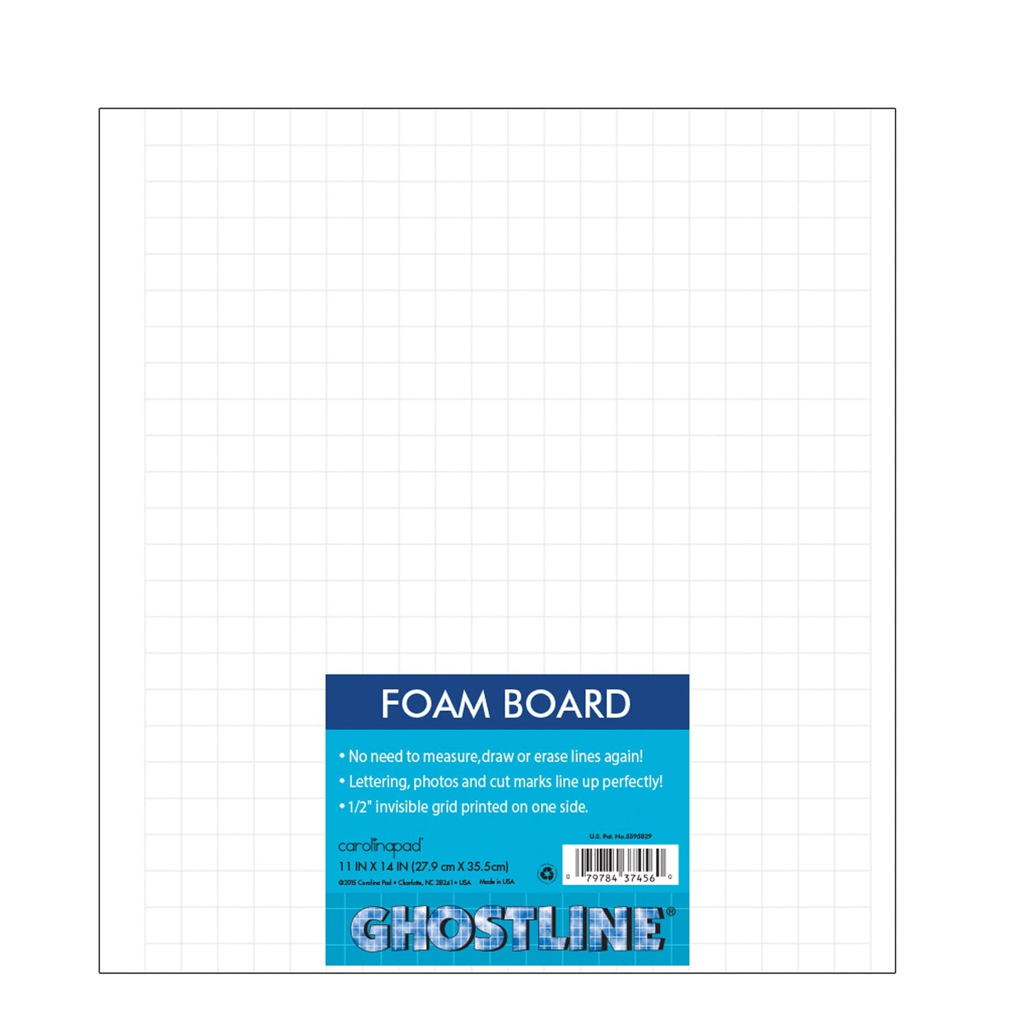 Foam Board, White, 11&#x22; x 14&#x22;, 5 Sheets
