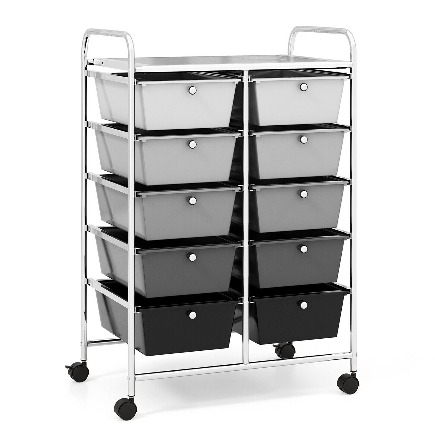10-drawer Rolling Storage Cart