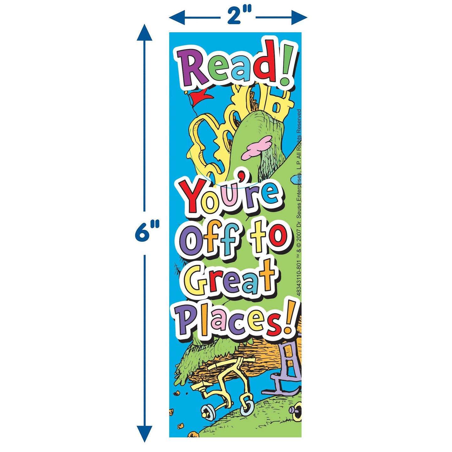 Dr. Seuss&#x2122; Oh, The Places... Bookmarks, 36 Per Pack, 6 Packs
