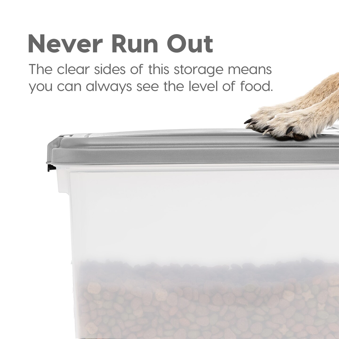 IRIS USA 30lbs+11lbs Airtight Pet Food Storage Container Combo with Scoop and Casters, up to 41lbs