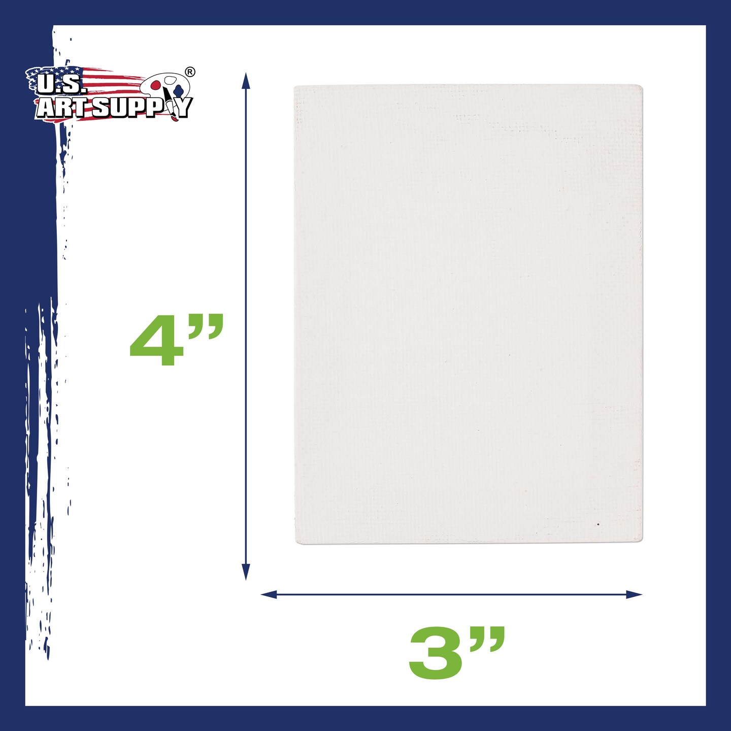 3&#x22; x 4&#x22; Mini Professional Primed Stretched Canvas 72-Pack