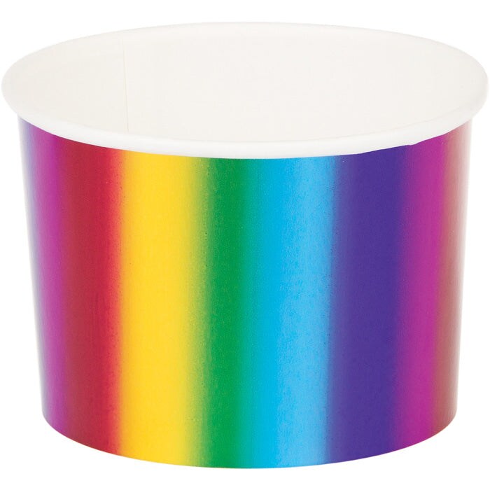 Rainbow Foil 8 oz Treat Cups, 6 ct