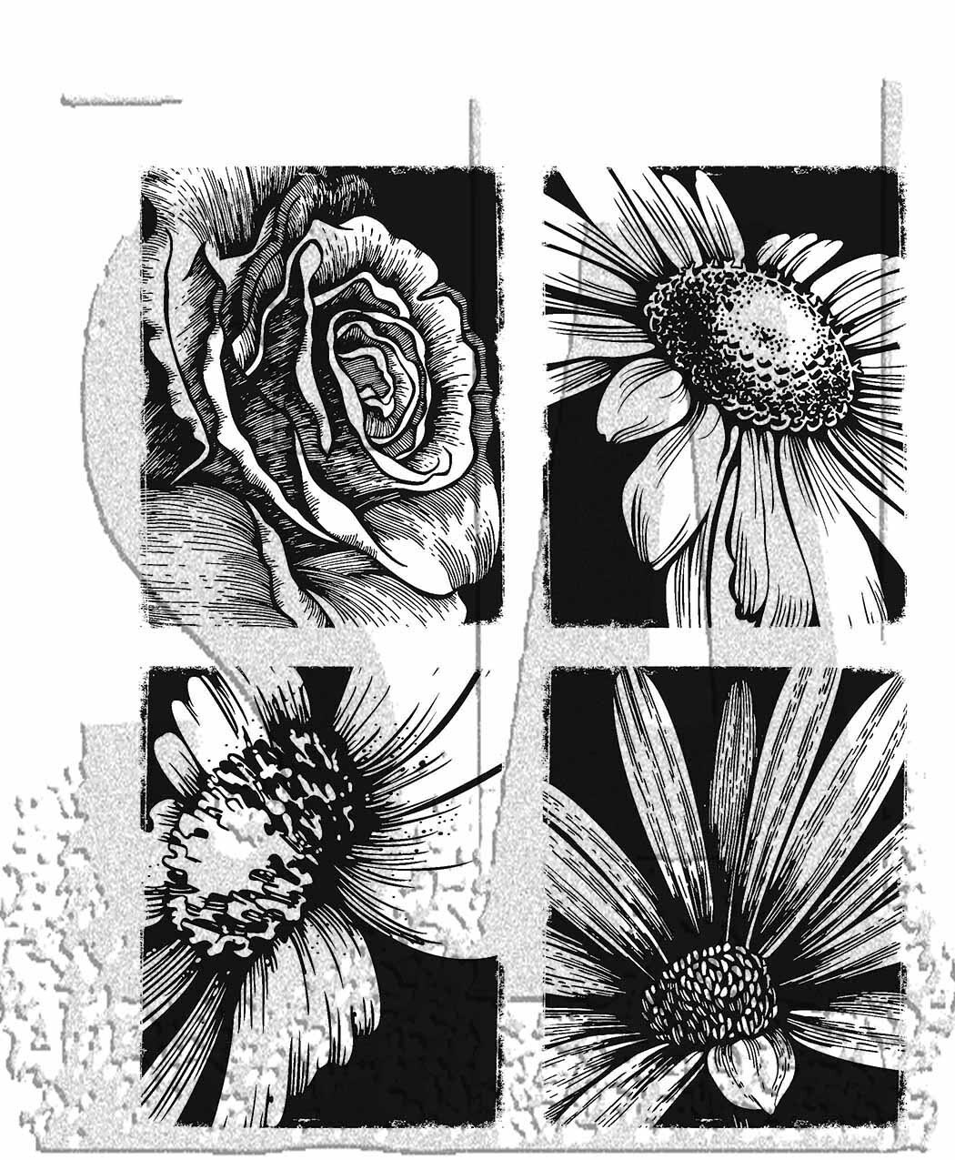 Tim Holtz Cling Stamps 7&#x22;X8.5&#x22;-Bold Botanicals