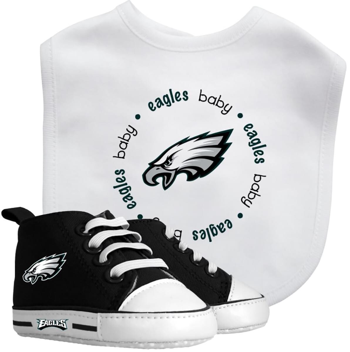 Philadelphia Eagles NFL 2-Piece Baby Gift Set | Bib &#x26; Pre-Walkers