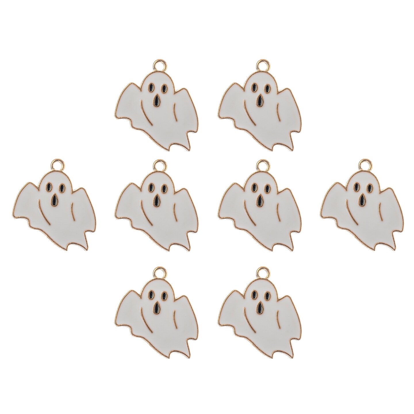 John Bead Sweet &#x26; Petite Ghost Halloween Charms, 8pcs