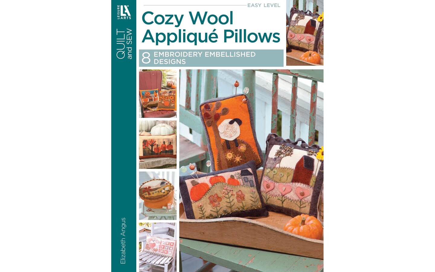 Leisure Arts Cozy Wool Applique Pillows Bk