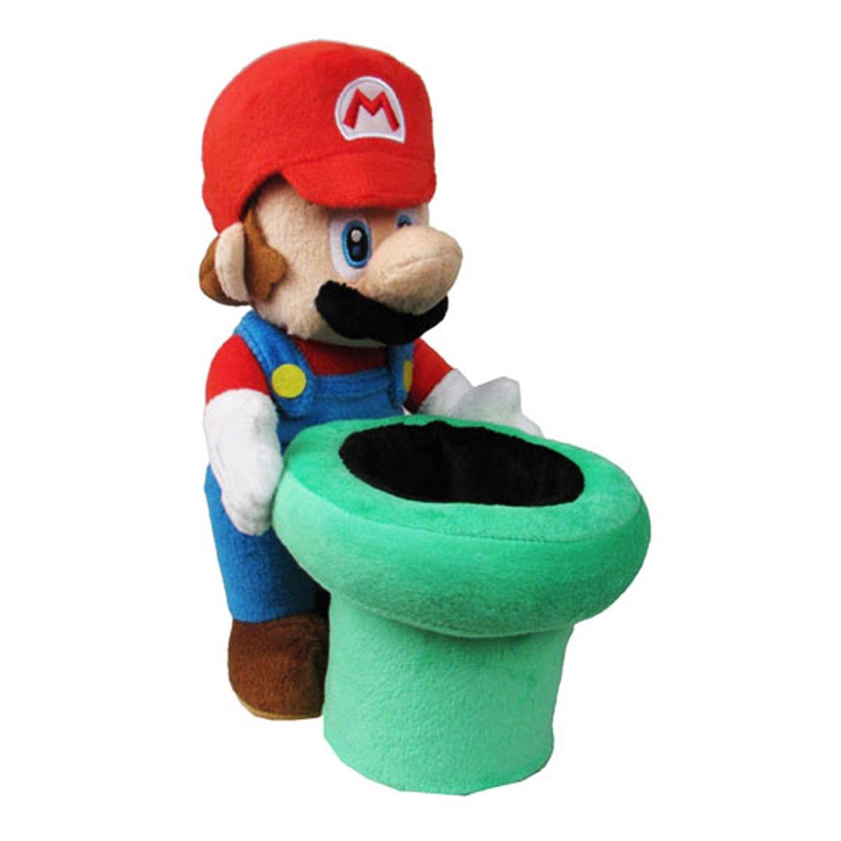 Super Mario Bros. 9&#x22; Plush: Mario with Warp Pipe