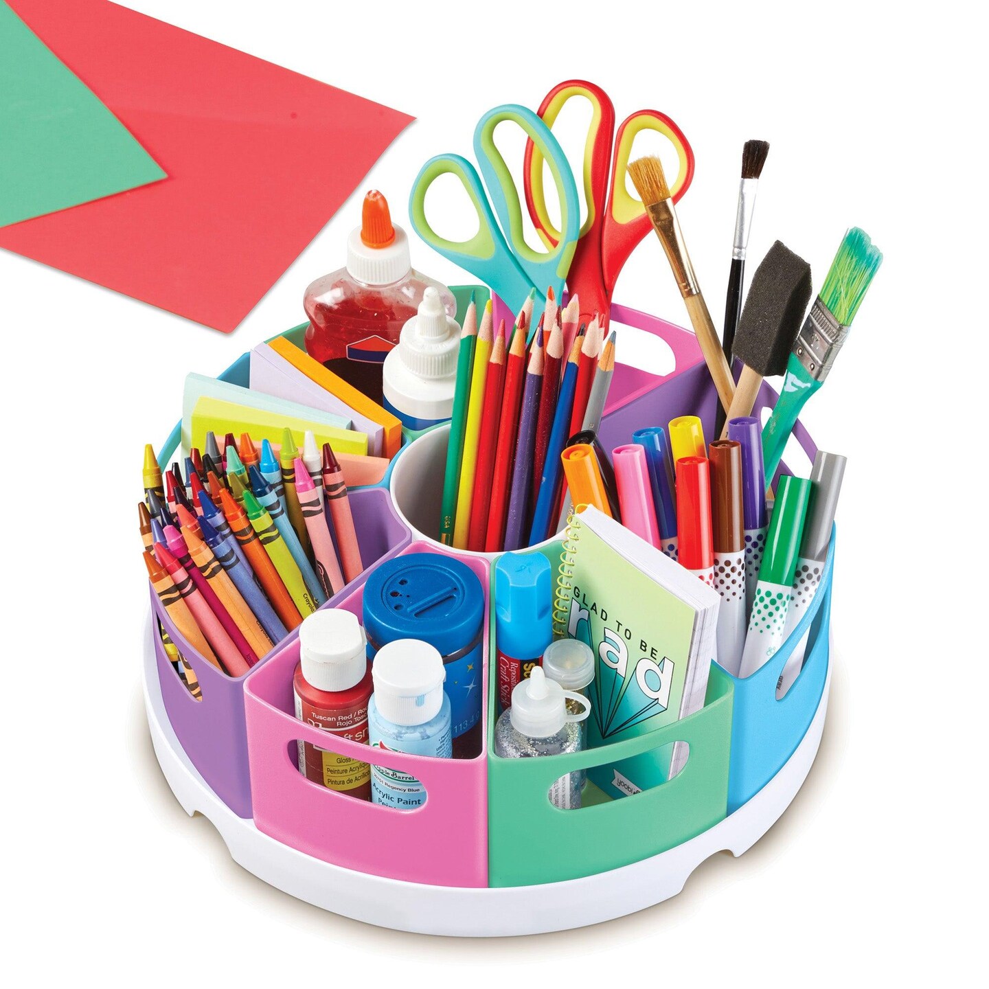 10 Piece set Art/Desk Organizer for Kids, Crayon/Homeschool Organizers and Storage Pastel
