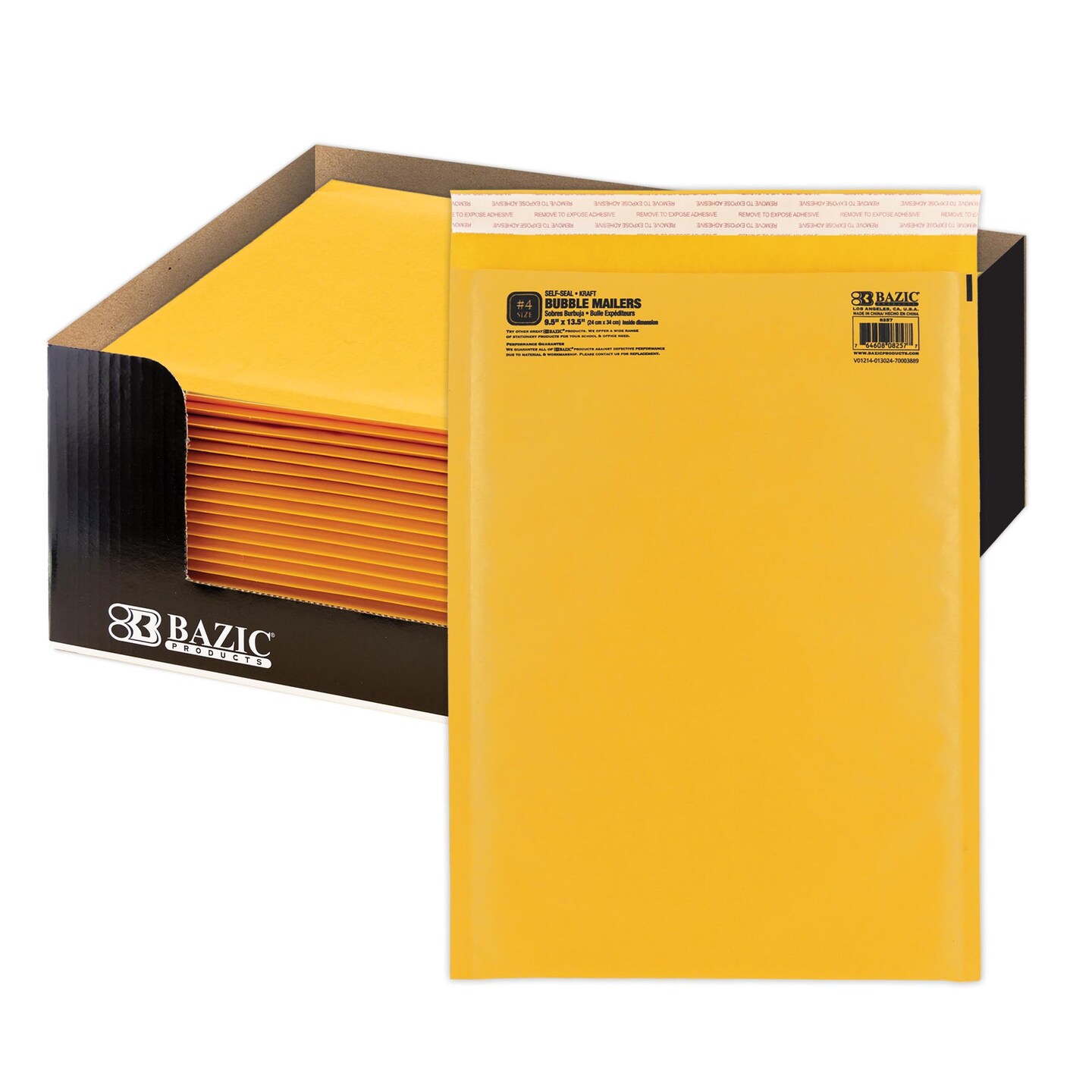 BAZIC Self-Seal Bubble Mailers (#4) 9.5&#x22; X 13.5&#x22;