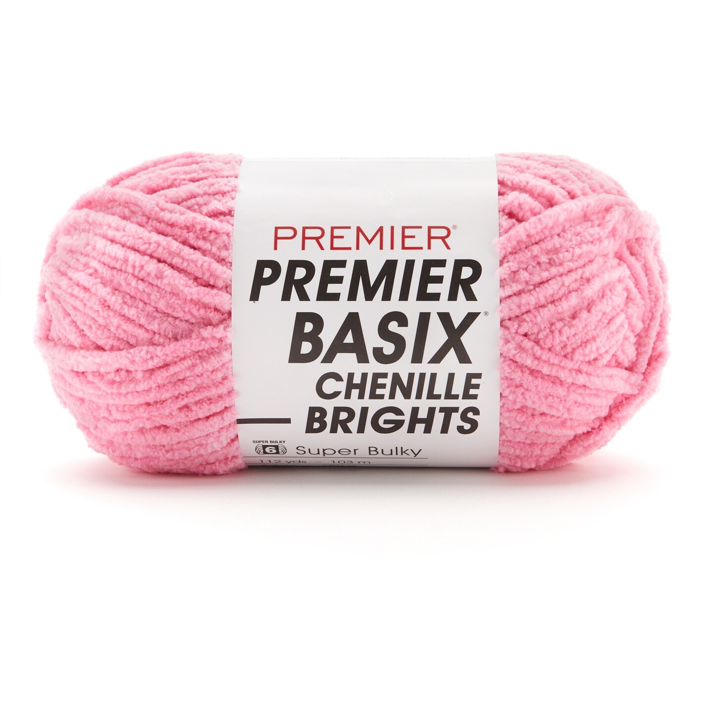 Premier Basix Chenille Brights Yarn-Bubblegum
